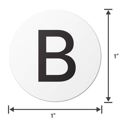 1 inch Alphabet Letter B Sticker (Sheets)
