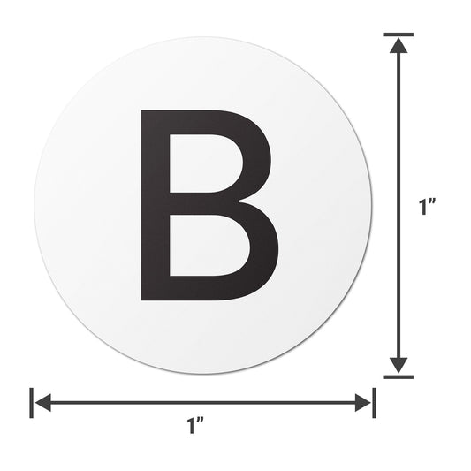 1in Stickers: Alphabet Letter B Label (Capital)