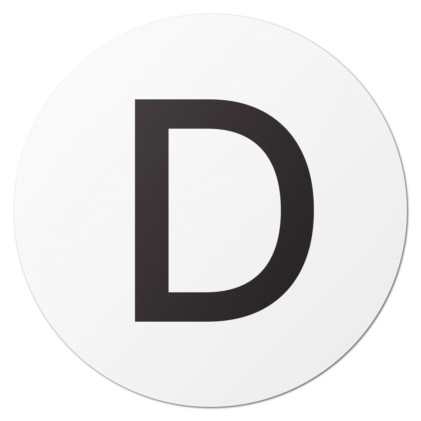 1in Stickers: Alphabet Letter D Label (Capital)