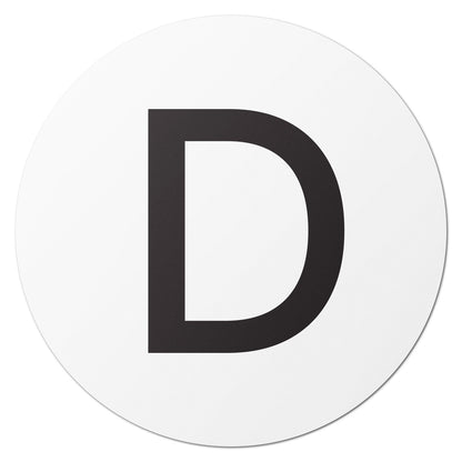 1in Stickers: Alphabet Letter D Label (Capital)