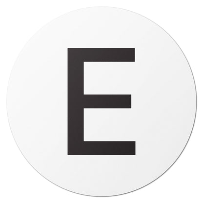 1in Stickers: Alphabet Letter E Label (Capital)