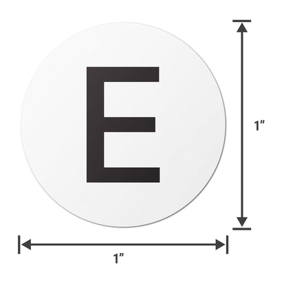 1in Stickers: Alphabet Letter E Label (Capital)