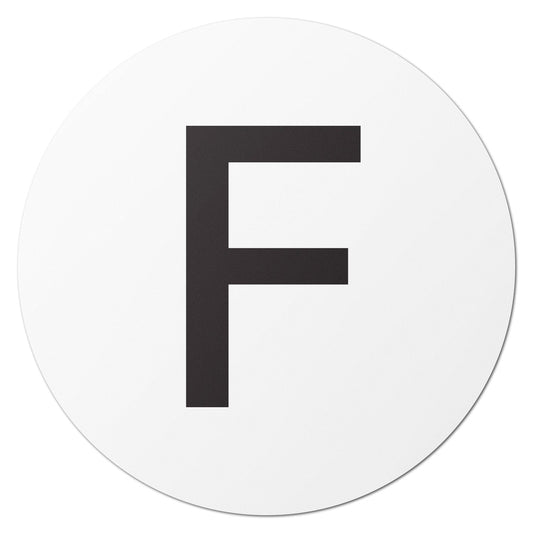 1in Stickers: Alphabet Letter F Label (Capital)