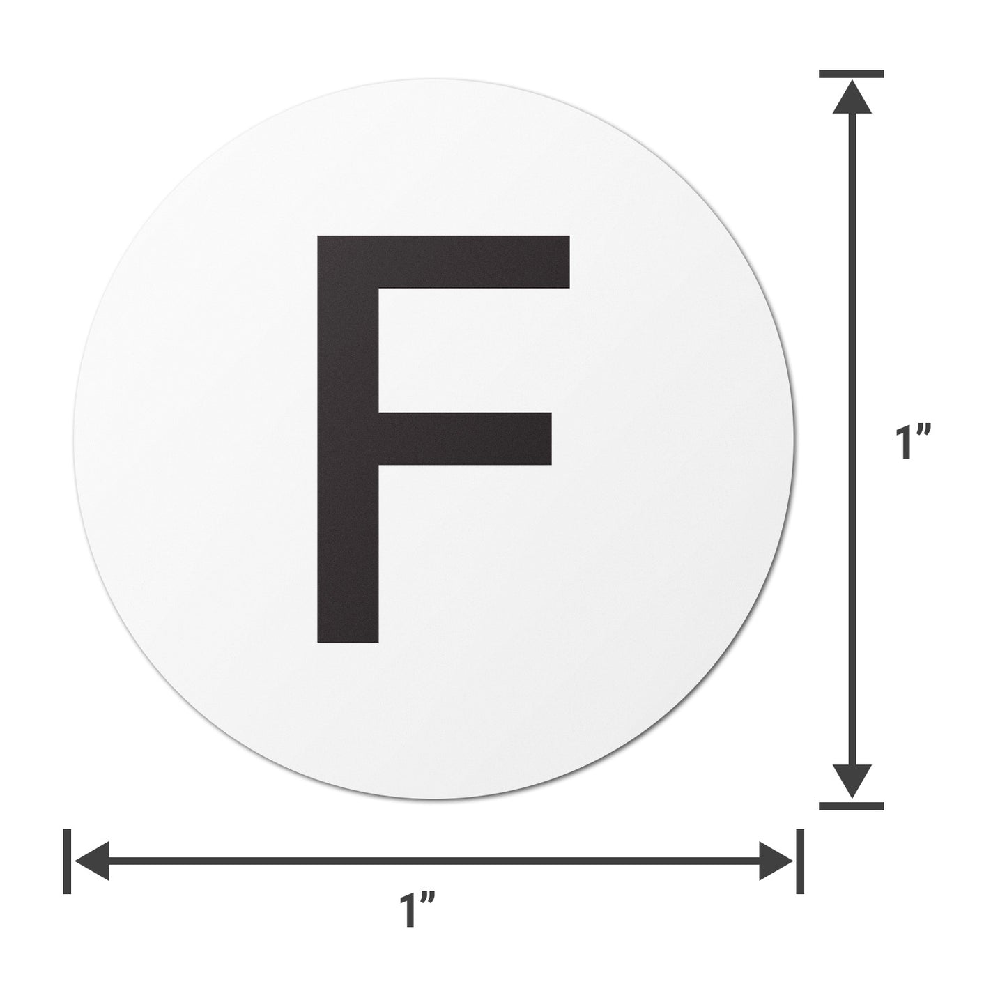1 inch Alphabet Letter F Sticker (Sheets)