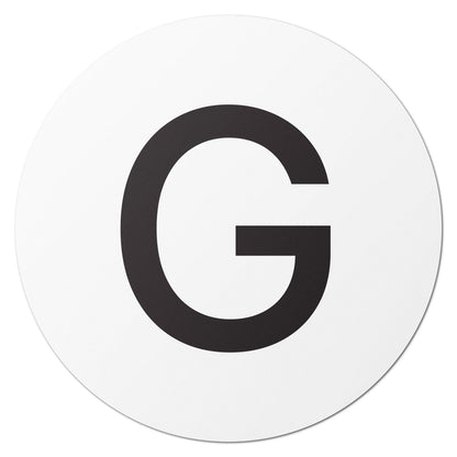 1in Stickers: Alphabet Letter G Label (Capital)