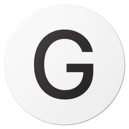 1in Stickers: Alphabet Letter G Label (Capital)