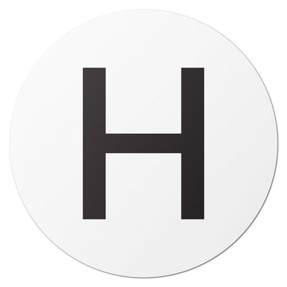 1 inch Alphabet Letter H Sticker (Sheets)
