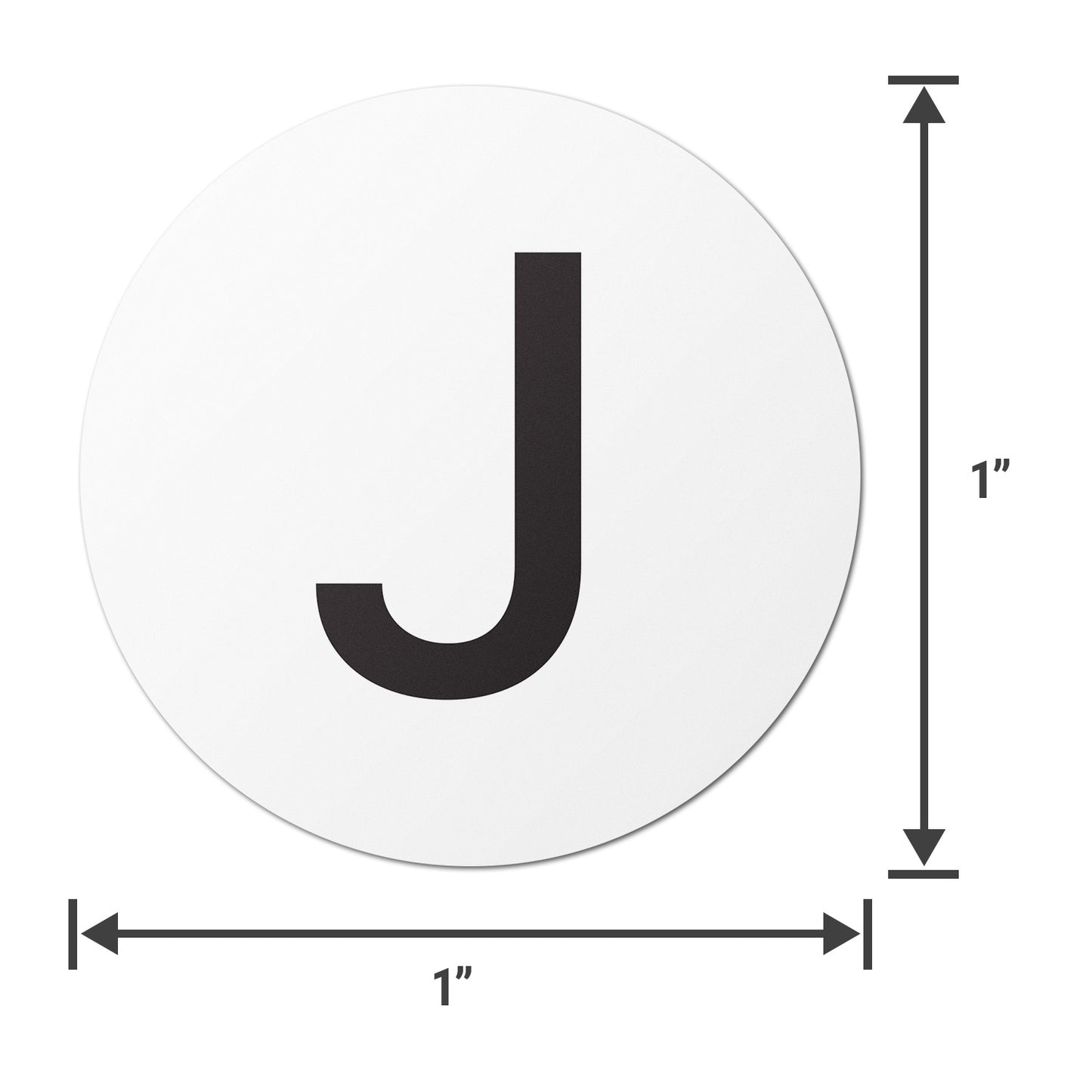 1 inch Alphabet Letter J Sticker (Sheets)