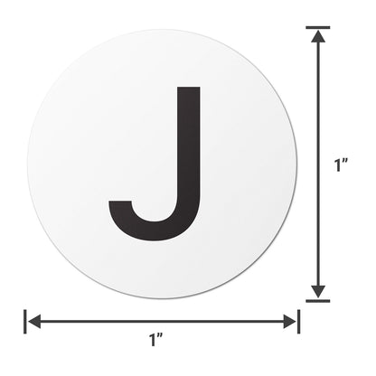 1 inch Alphabet Letter J Sticker (Sheets)