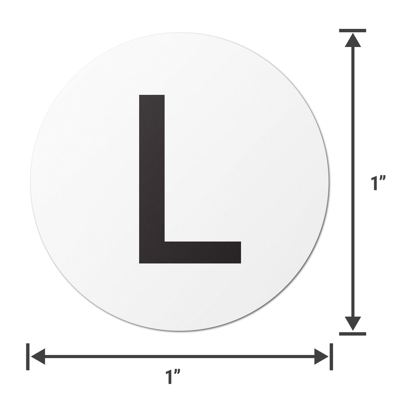 1 inch Alphabet Letter L Sticker (Sheets)