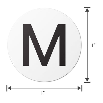 1in Stickers: Alphabet Letter M Label (Capital)