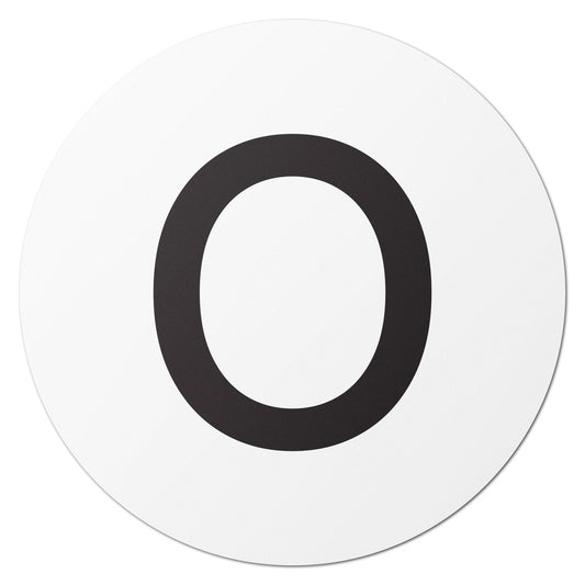 1in Stickers: Alphabet Letter O Label (Capital)