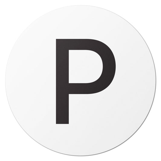 1in Stickers: Alphabet Letter P Label (Capital)