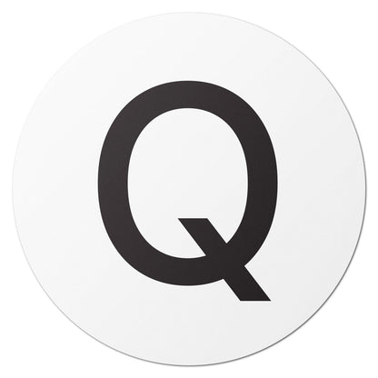 1in Stickers: Alphabet Letter Q Label (Capital)