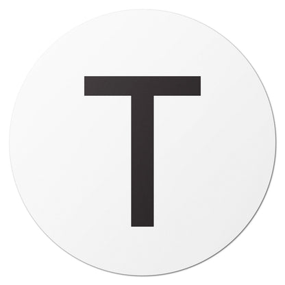 1in Stickers: Alphabet Letter T Label (Capital)