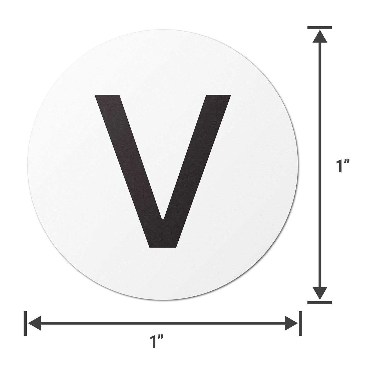 1 inch Alphabet Letter V Sticker (Sheets)