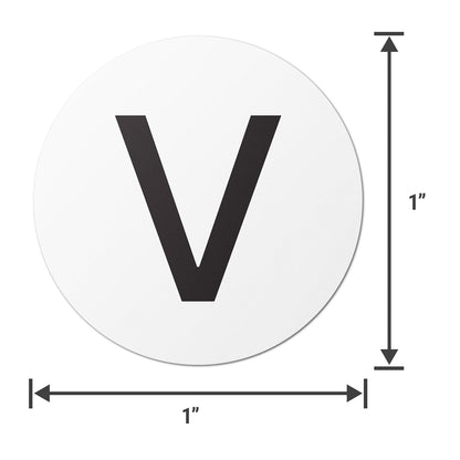 1 inch Alphabet Letter V Sticker (Sheets)