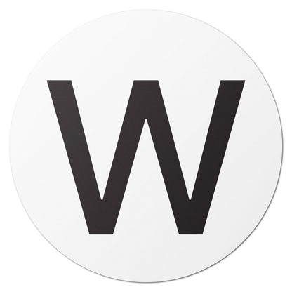 1 inch Alphabet Letter W Sticker (Sheets)
