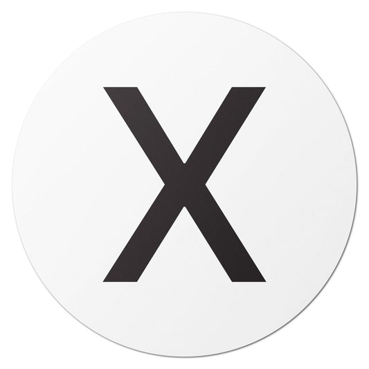 1in Stickers: Alphabet Letter X Label (Capital)