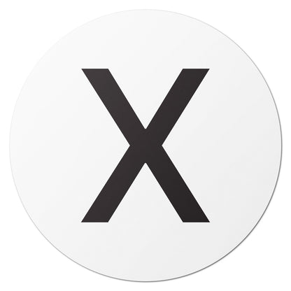 1 inch Alphabet Letter X Sticker (Sheets)