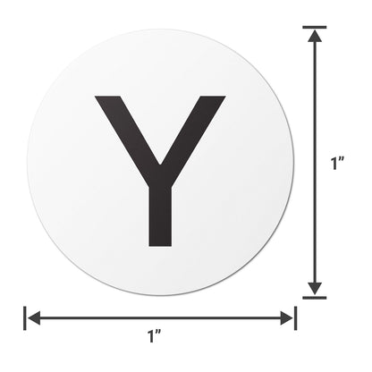 1 inch Alphabet Letter Y Sticker (Sheets)
