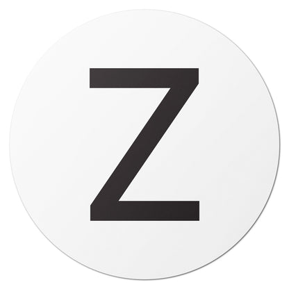 1 inch Alphabet Letter Z Sticker (Sheets)