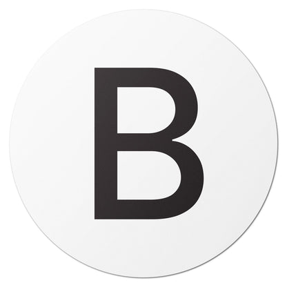 1.5in Stickers: Alphabet Letter B Label (Capital)