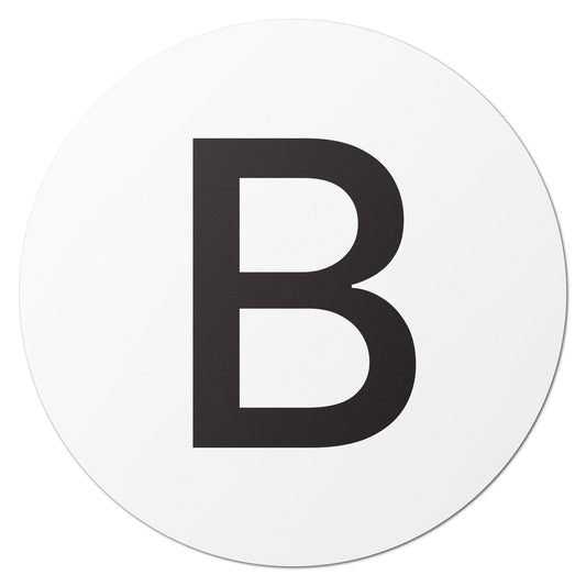 1.5in Stickers: Alphabet Letter B Label (Capital)