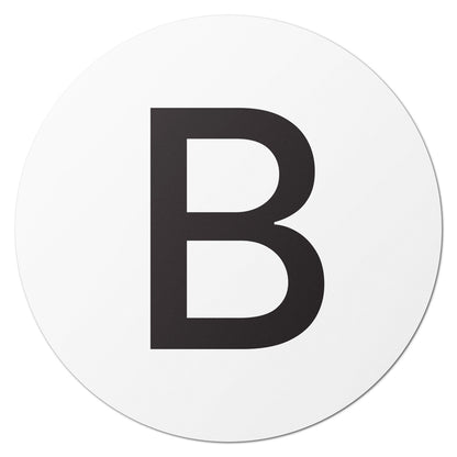 1.5in Stickers: Alphabet Letter B Label (Capital)