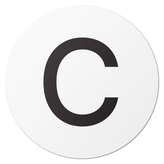 1.5in Stickers: Alphabet Letter C Label (Capital)