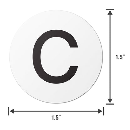 1.5 inch Alphabet Letter C Sticker (Sheets)