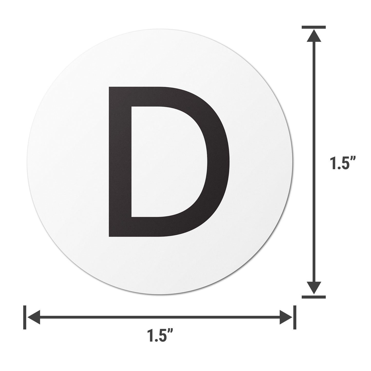 1.5 inch Alphabet Letter D Sticker (Sheets)