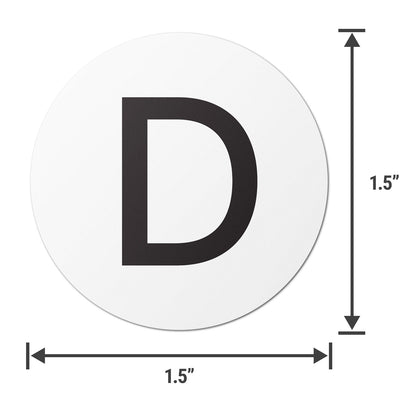 1.5 inch Alphabet Letter D Sticker (Sheets)