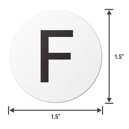 1.5 inch Alphabet Letter F Sticker (Sheets)