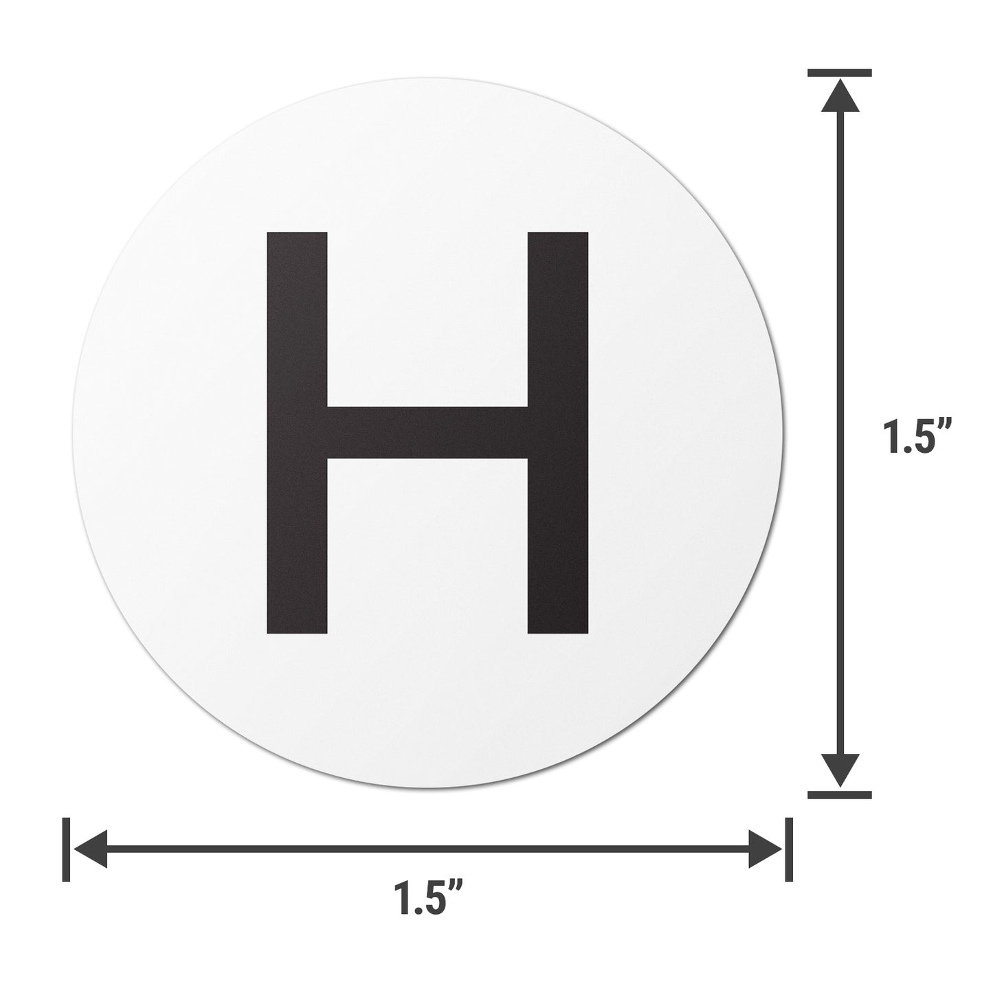 1.5 inch Alphabet Letter H Sticker (Sheets)