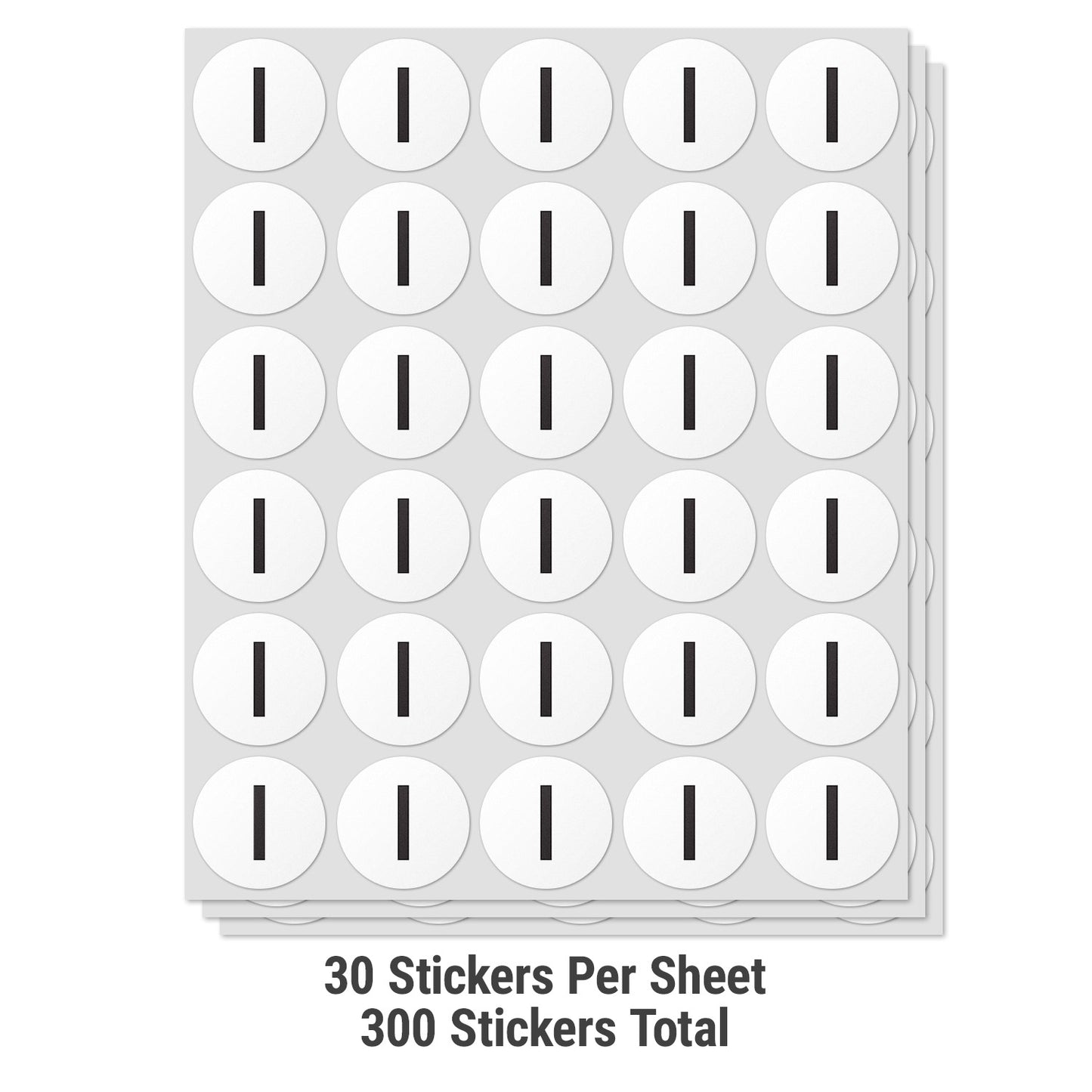 1.5 inch Alphabet Letter I Sticker (Sheets)