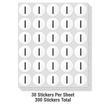 1.5 inch Alphabet Letter I Sticker (Sheets)