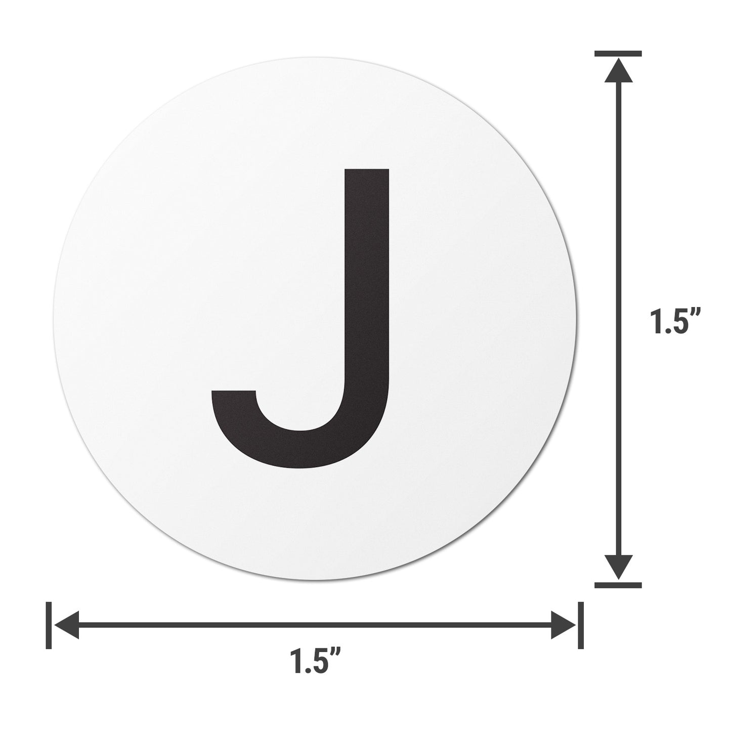 1.5 inch Alphabet Letter J Sticker (Sheets)