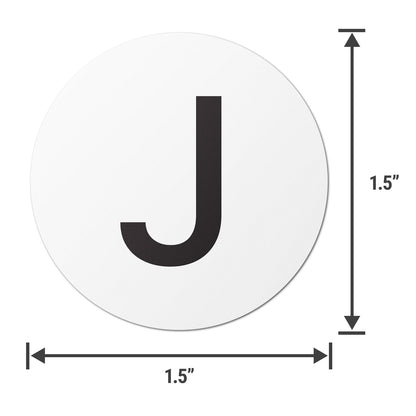 1.5 inch Alphabet Letter J Sticker (Sheets)