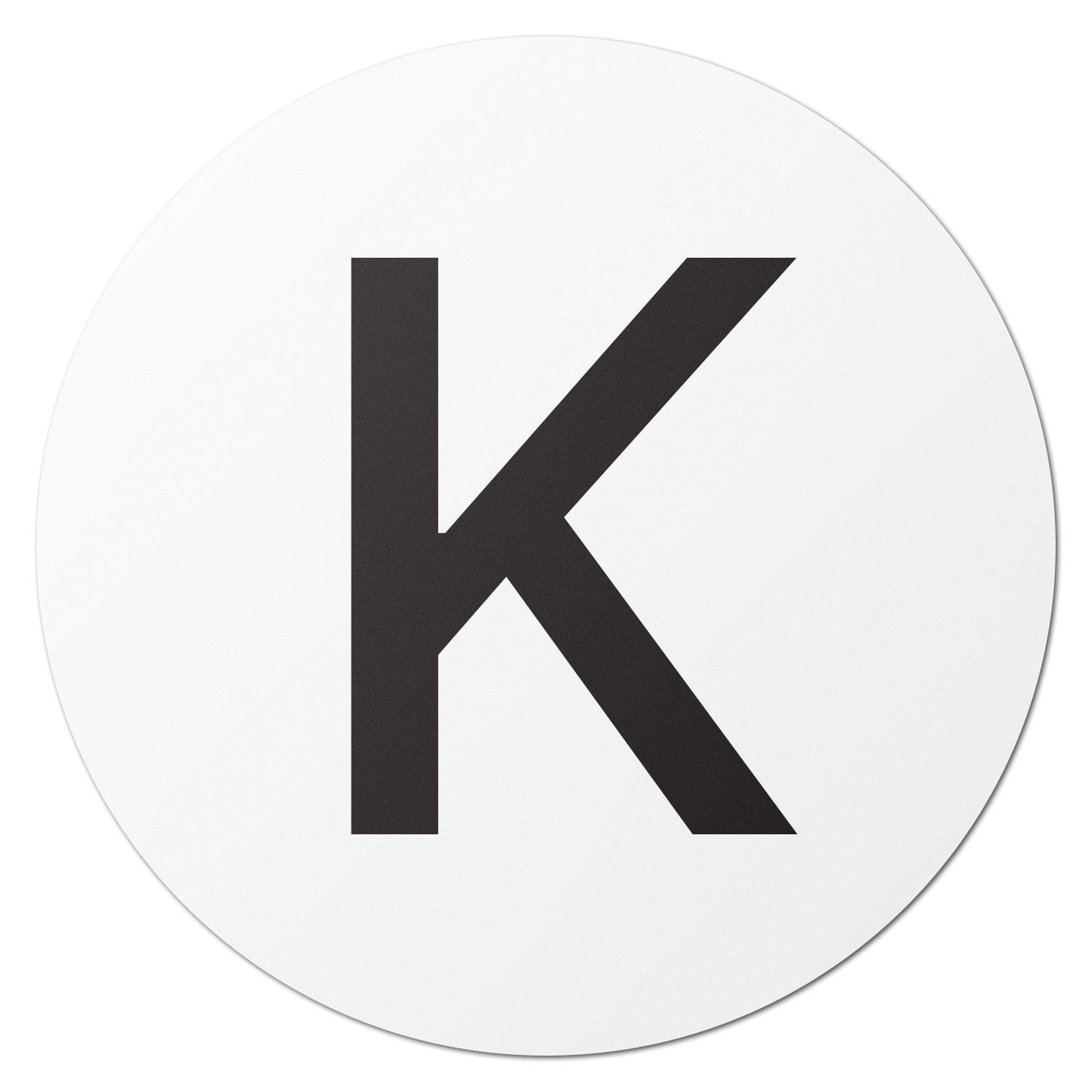 1.5in Stickers: Alphabet Letter K Label (Capital)