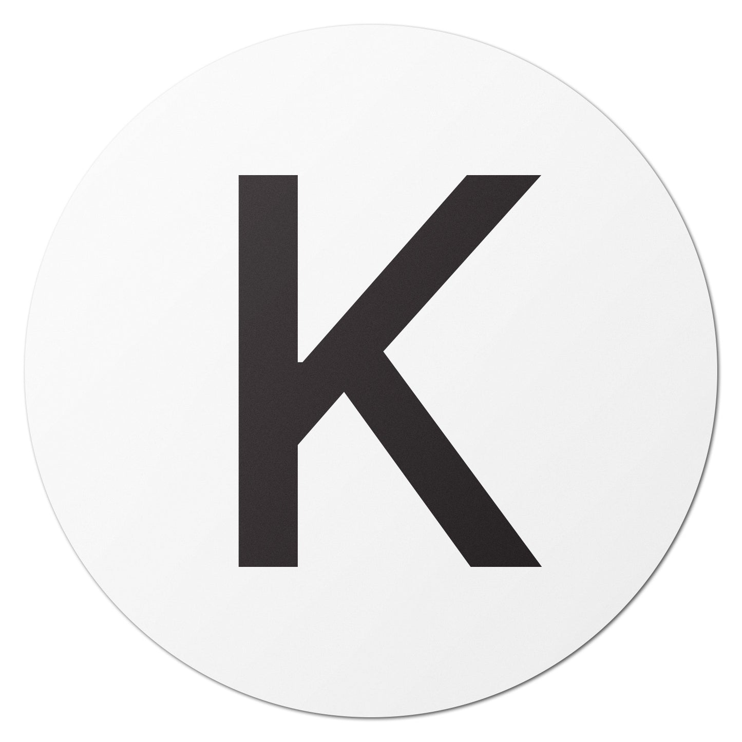 1.5in Stickers: Alphabet Letter K Label (Capital)