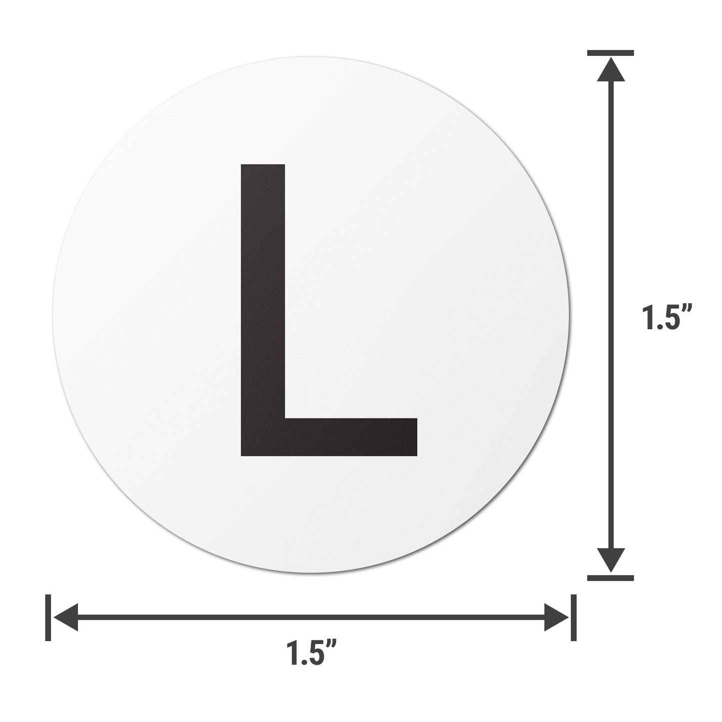 1.5 inch Alphabet Letter L Sticker (Sheets)