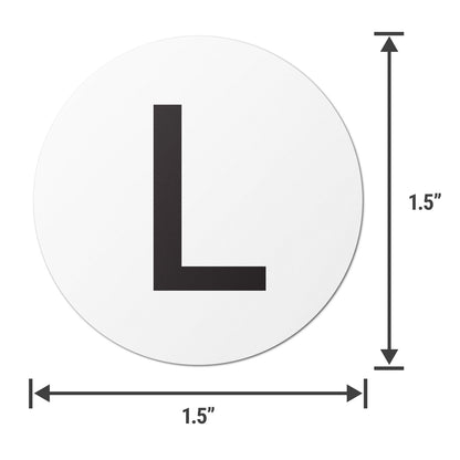 1.5 inch Alphabet Letter L Sticker (Sheets)