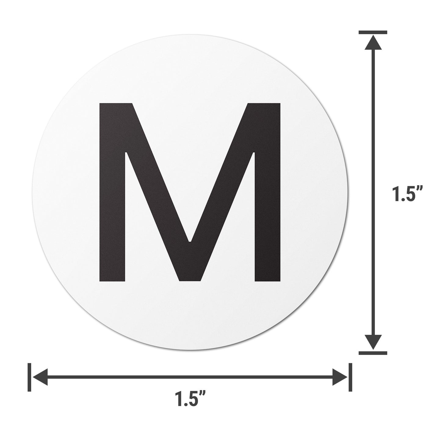 1.5 inch Alphabet Letter M Sticker (Sheets)
