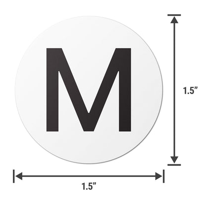 1.5 inch Alphabet Letter M Sticker (Sheets)