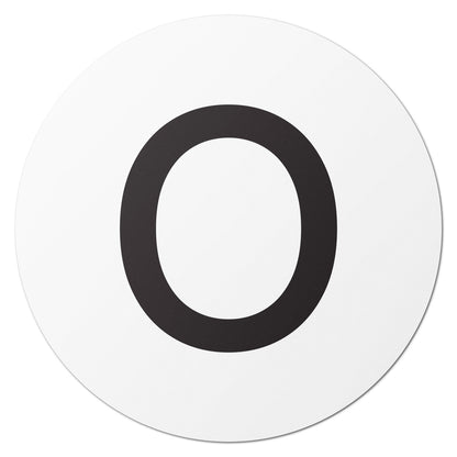 1.5 inch Alphabet Letter O Sticker (Sheets)