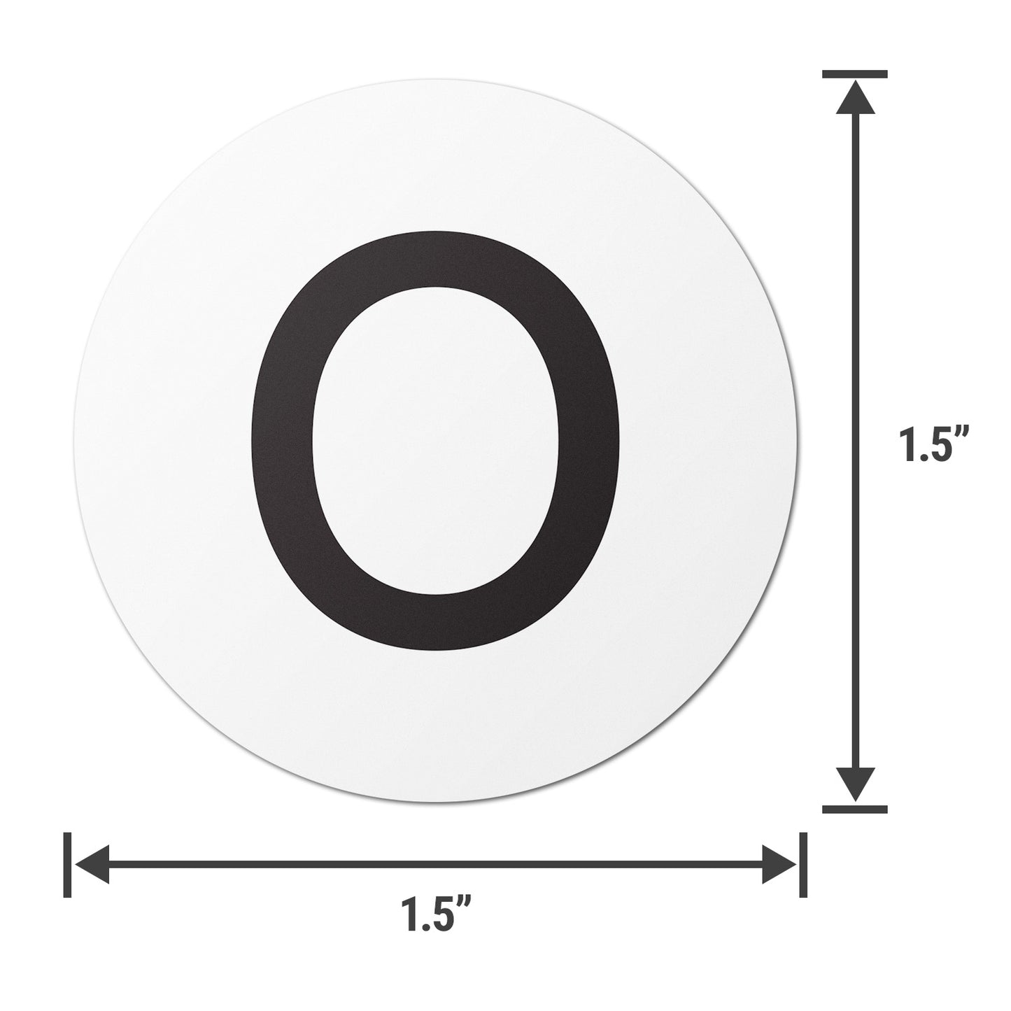 1.5 inch Alphabet Letter O Sticker (Sheets)
