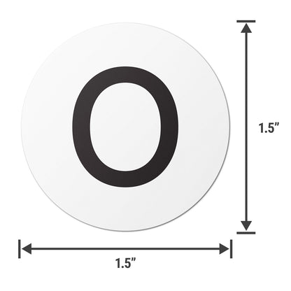 1.5 inch Alphabet Letter O Sticker (Sheets)