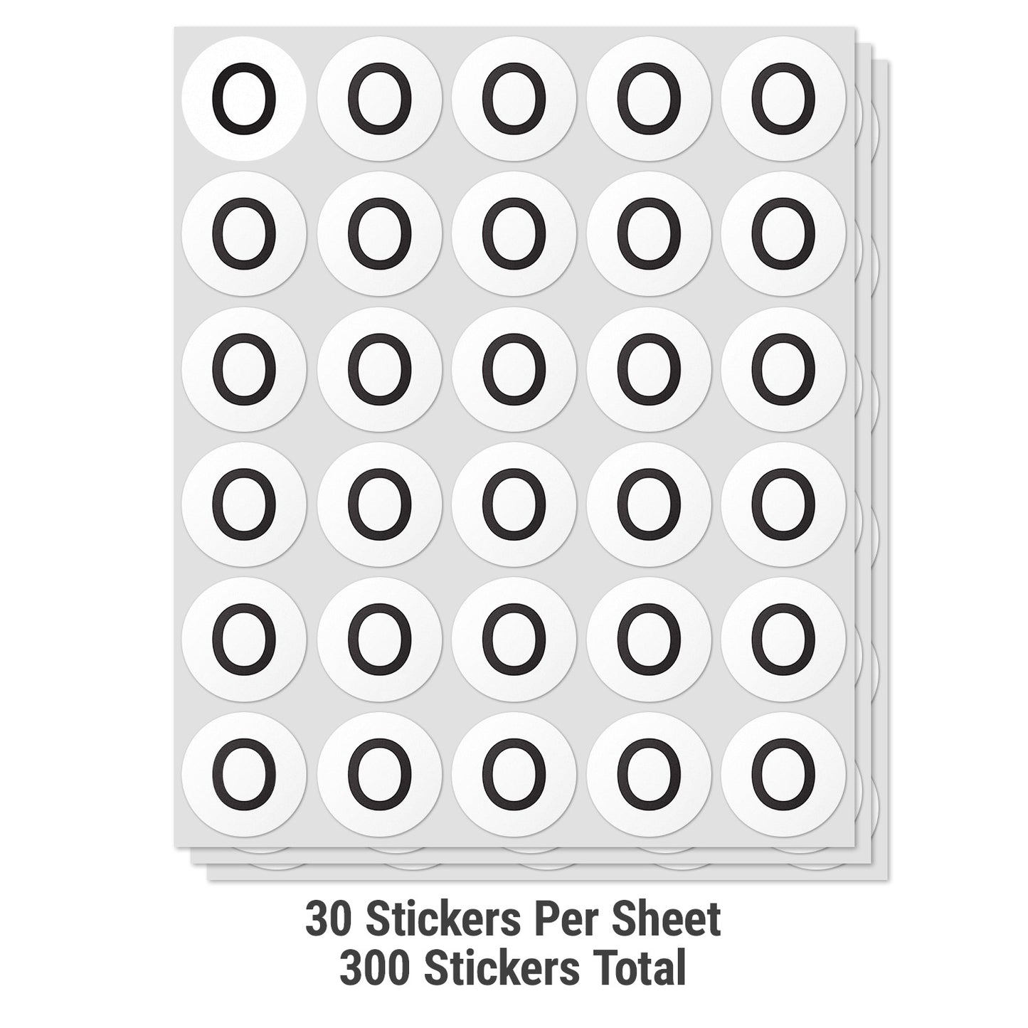 1.5 inch Alphabet Letter O Sticker (Sheets)