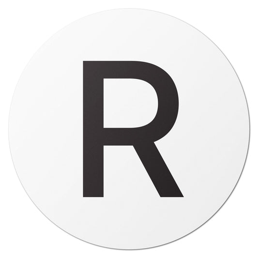 1.5in Stickers: Alphabet Letter R Label (Capital)
